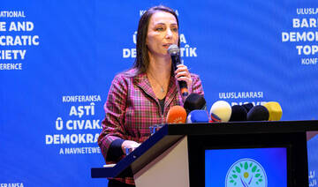 Pro-Kurdish DEM Party members in Ankara, Turkey, April 2026, Arab News
